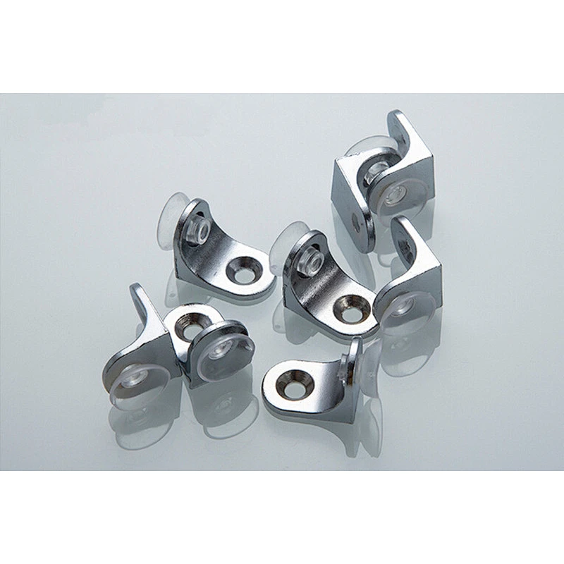 zinc alloy chrome finish glass shelf clips