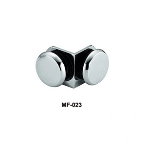 Zinc alloy clamp round 90 degree glass door angle connector glass partition clamp