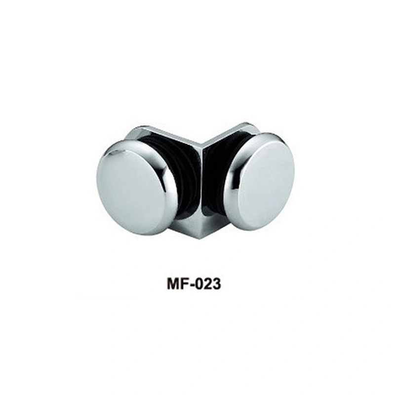 Zinc alloy clamp round 90 degree glass door angle connector glass partition clamp