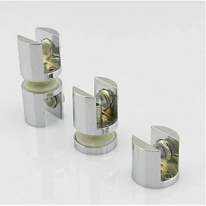 zinc alloy chrome finish glass holding shelf support clips