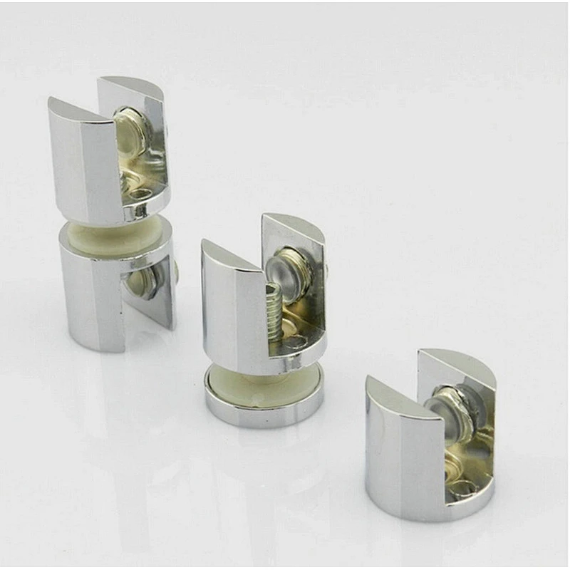 zinc alloy chrome finish glass holding shelf support clips