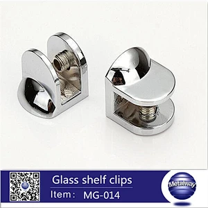 zcin alloy chrome finish cabinet glass clips holding shelf clip