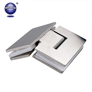 135 Degree Glass to Glass Shower Door Hinge / Bathroom Clamp | SUS304 | Square Edges