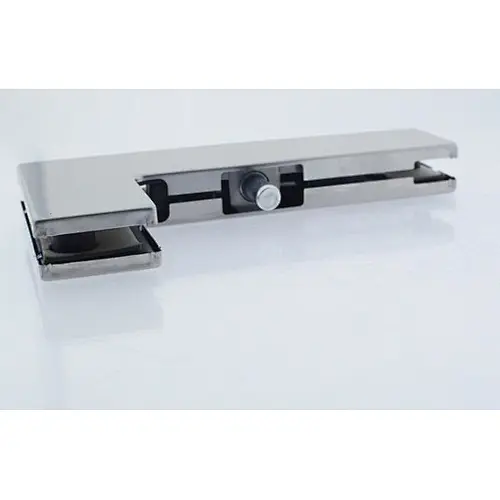 L shape stainless steel satin glass door patching clamps