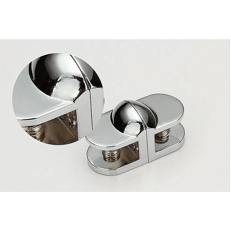 zcin alloy chrome finish cabinet glass clips holding shelf clip