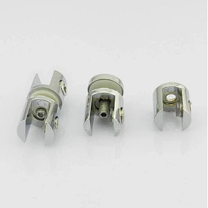 zinc alloy chrome finish glass holding shelf support clips