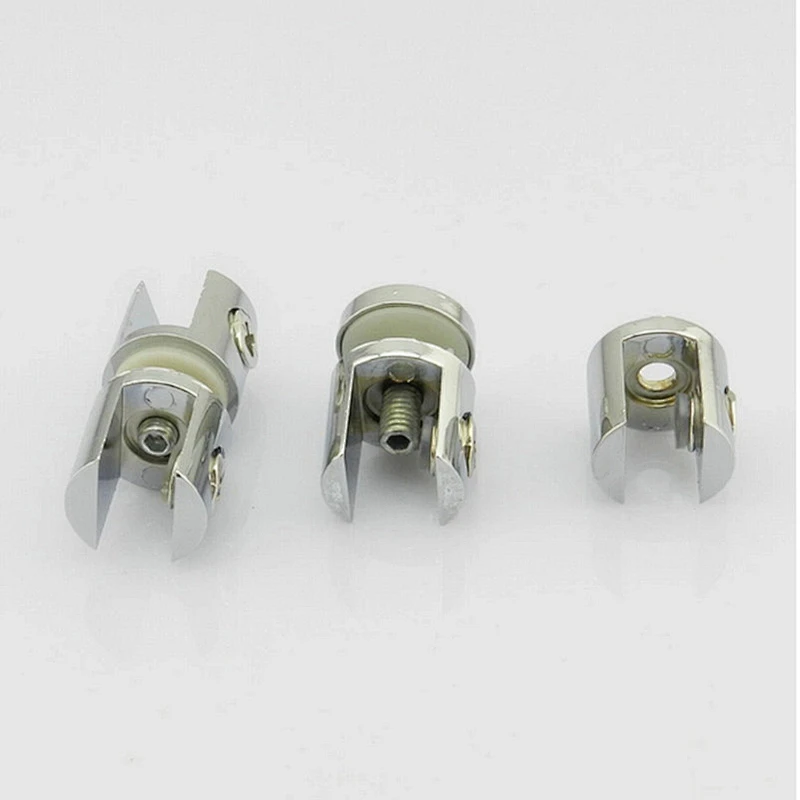 zinc alloy chrome finish glass holding shelf support clips