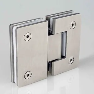 180 Degree Glass to Glass Shower Door Hinge / Bathroom Clamp | SUS304 | Square Edges