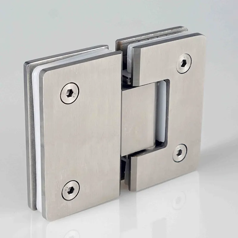 180 Degree Glass to Glass Shower Door Hinge / Bathroom Clamp | SUS304 | Square Edges