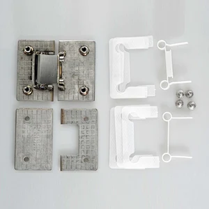 180 Degree Glass to Glass Shower Door Hinge / Bathroom Clamp | SUS304 | Square Edges