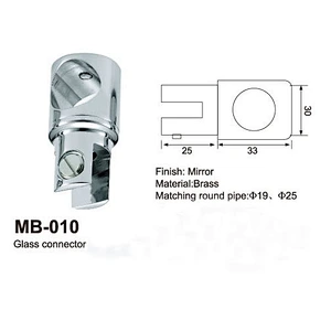 Brass shower cabin transom holder transom connector connecting tube holder