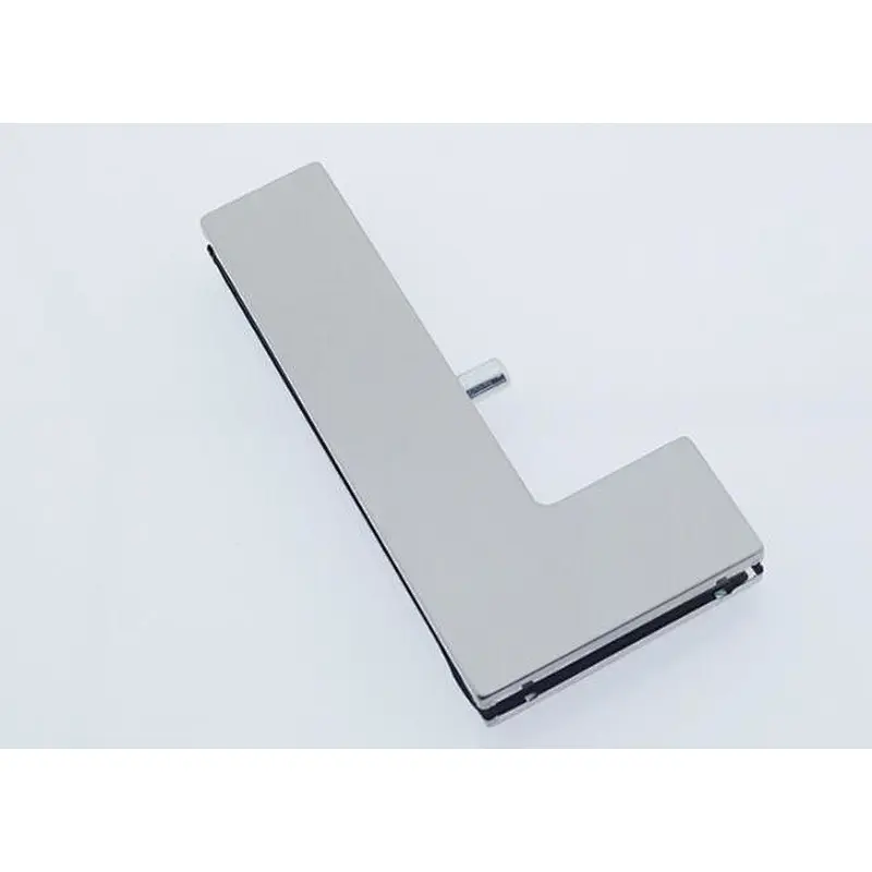 L shape stainless steel satin glass door patching clamps