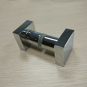 brass mirror chrome square sliding door handle knob