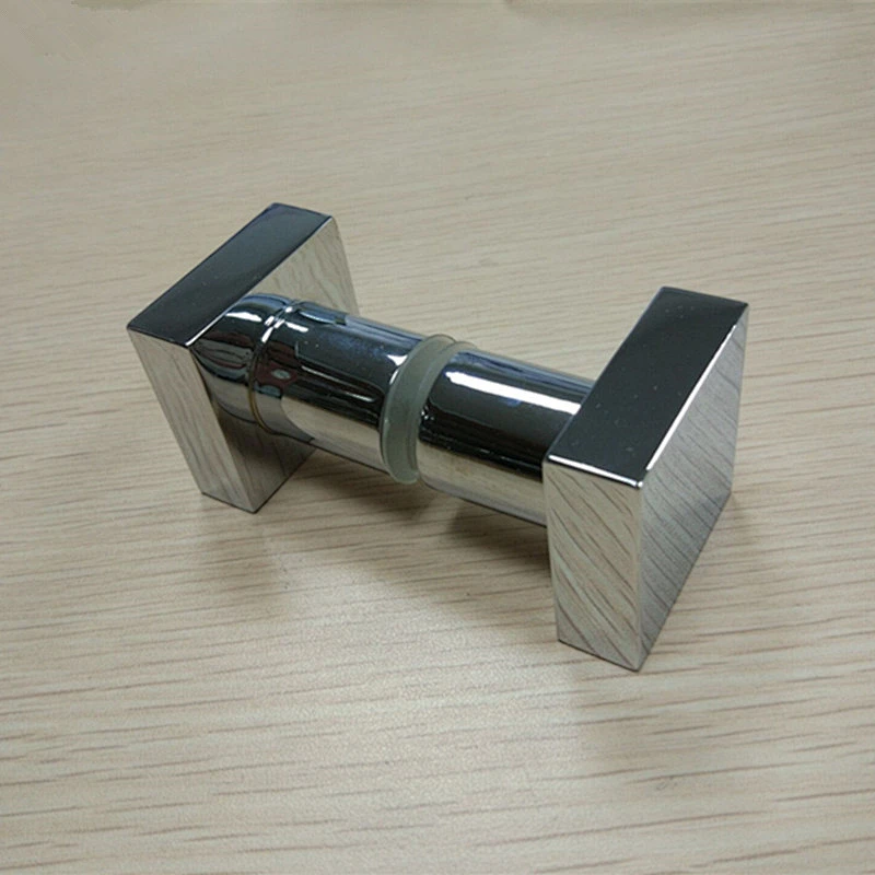 brass mirror chrome square sliding door handle knob