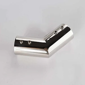 Bathroom pipe connector hardwarer 135 degree metal tube joints shower door hardware