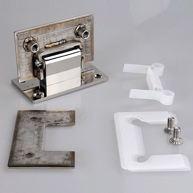 Stainless Steel Wall to Glass Mount Shower Door Hinge