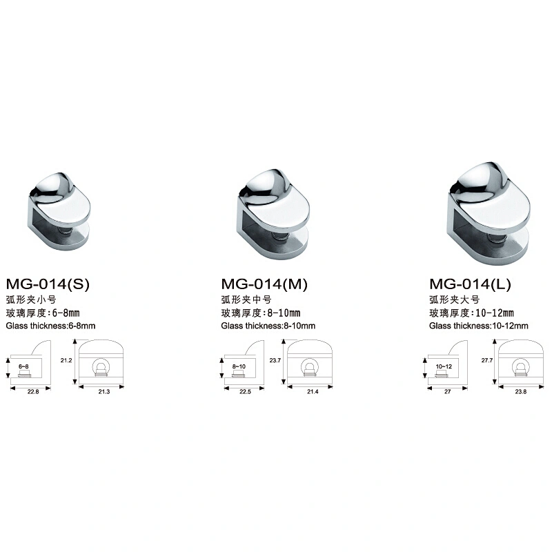 zcin alloy chrome finish cabinet glass clips holding shelf clip