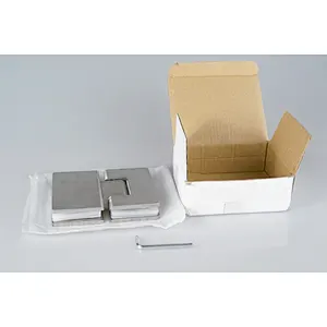 180 Degree Glass to Glass Shower Door Hinge / Bathroom Clamp | SUS304 | Square Edges