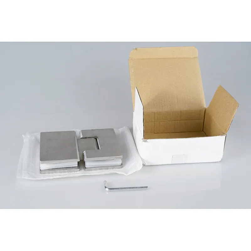 180 Degree Glass to Glass Shower Door Hinge / Bathroom Clamp | SUS304 | Square Edges