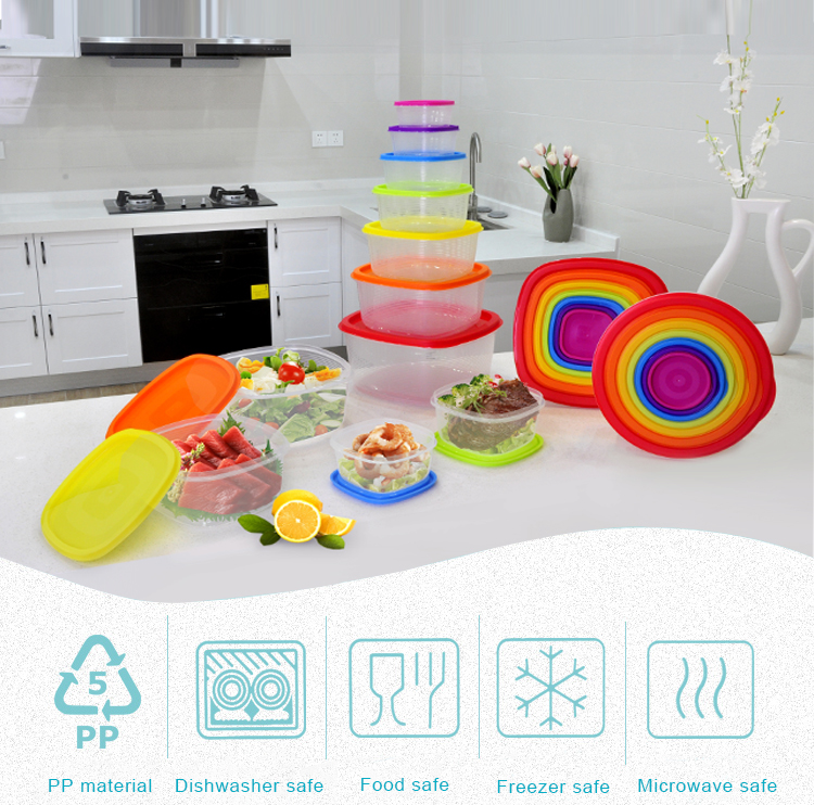 plastic food storage container set