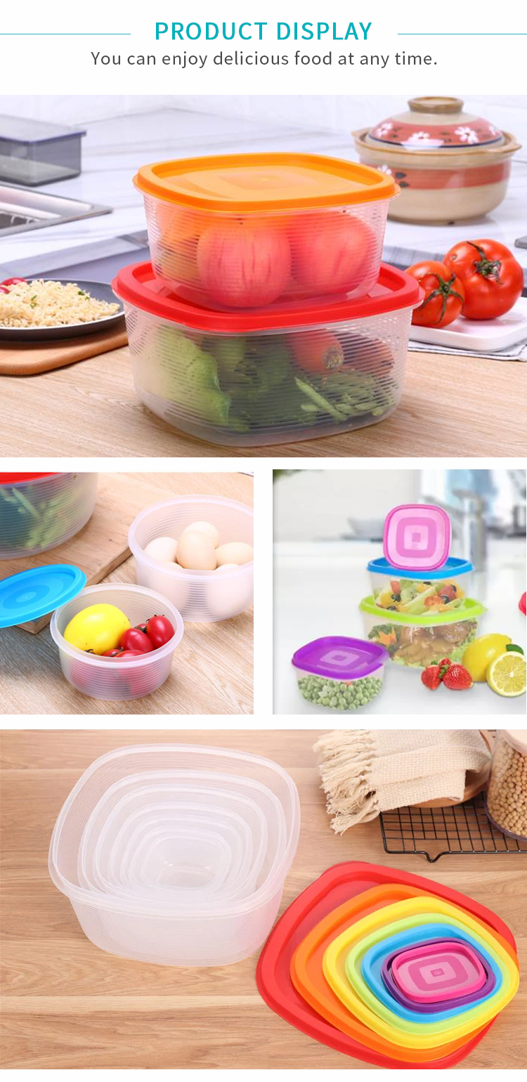 plastic food storage container set