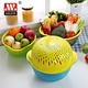 plastic colander and bowl