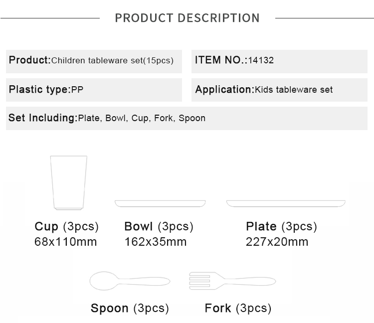 plastic cutlery set