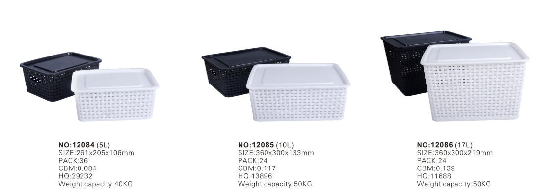 PP storage basket with cover