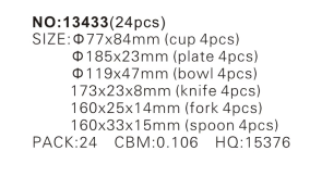 24pcs plastic picnic set