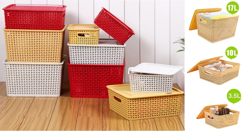 PP storage basket with cover