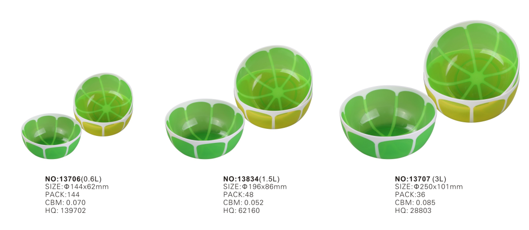double color salad bowl