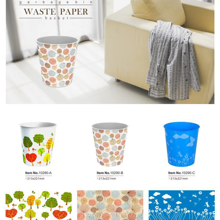 Plastic garbage bin