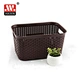 rectangular rattan basket