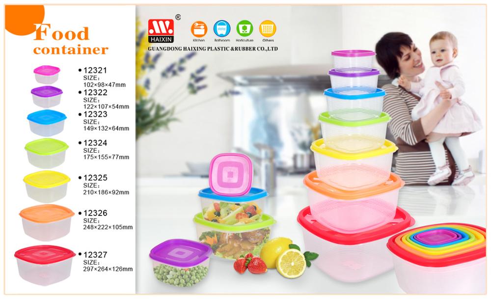 plastic food storage container set