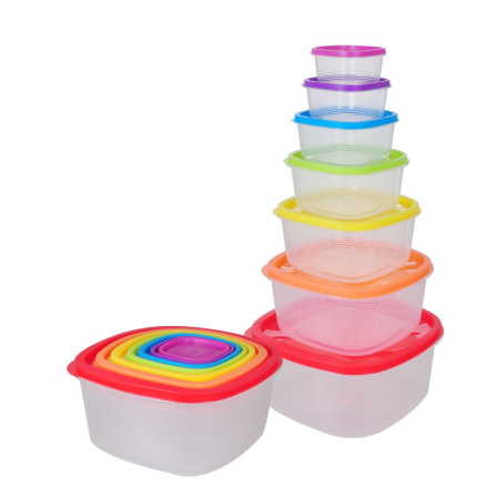 plastic food storage container set