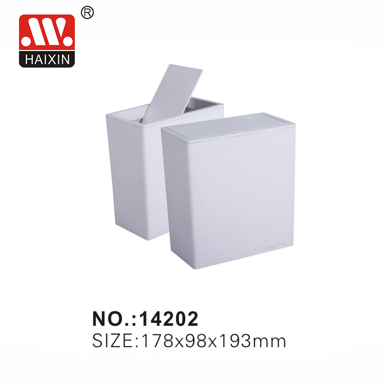 plastic trash can