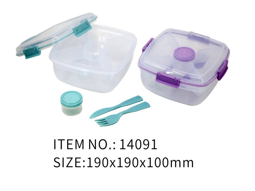 lunch box with cutlery set