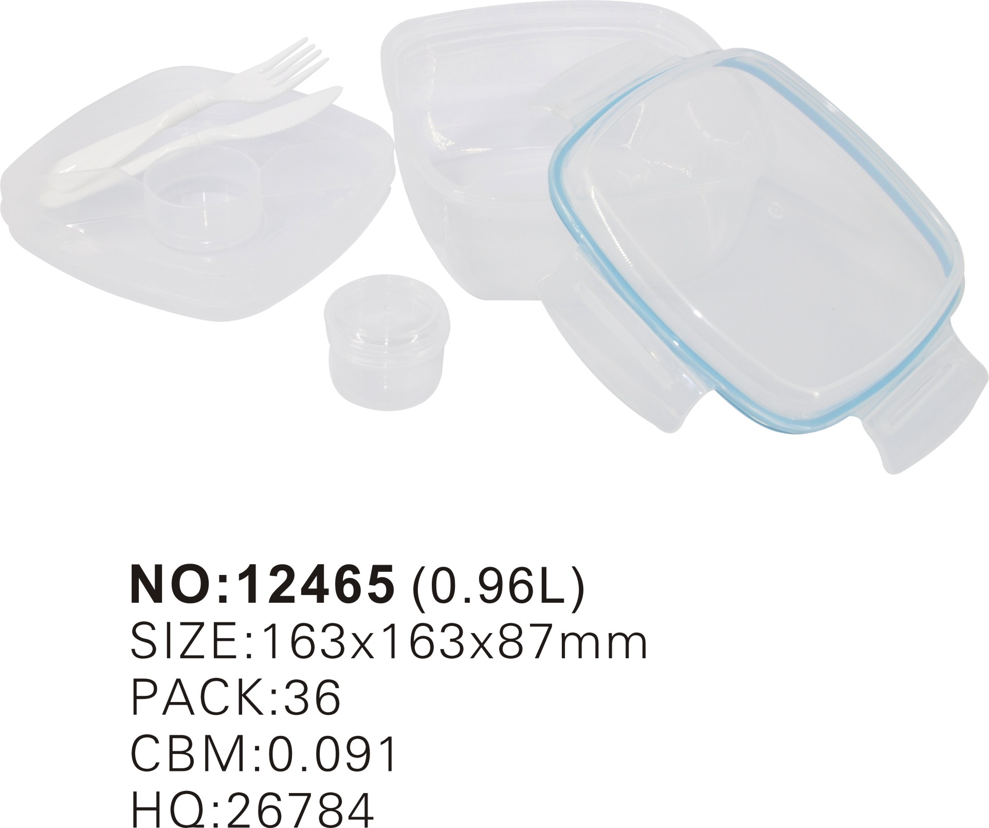 lunch box with cutlery set