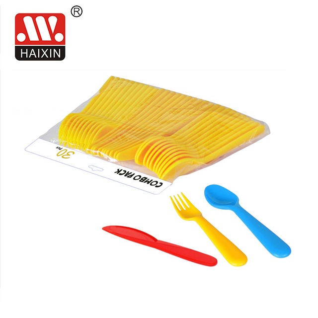 30PCS plastic cutlery set chilren cutlery set