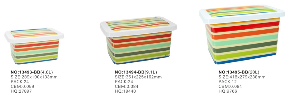 rainbow storage box with lid