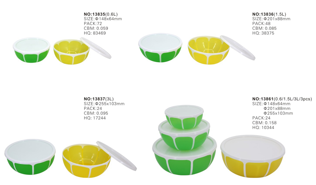 plastic salad bowl with lid