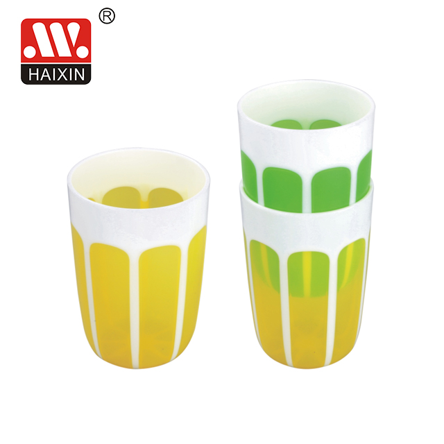 plastic double color lemon cup
