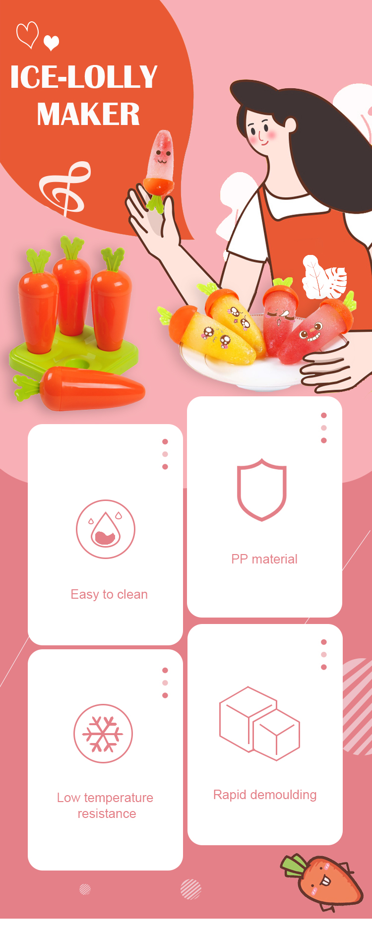 plastic Ice pop maker