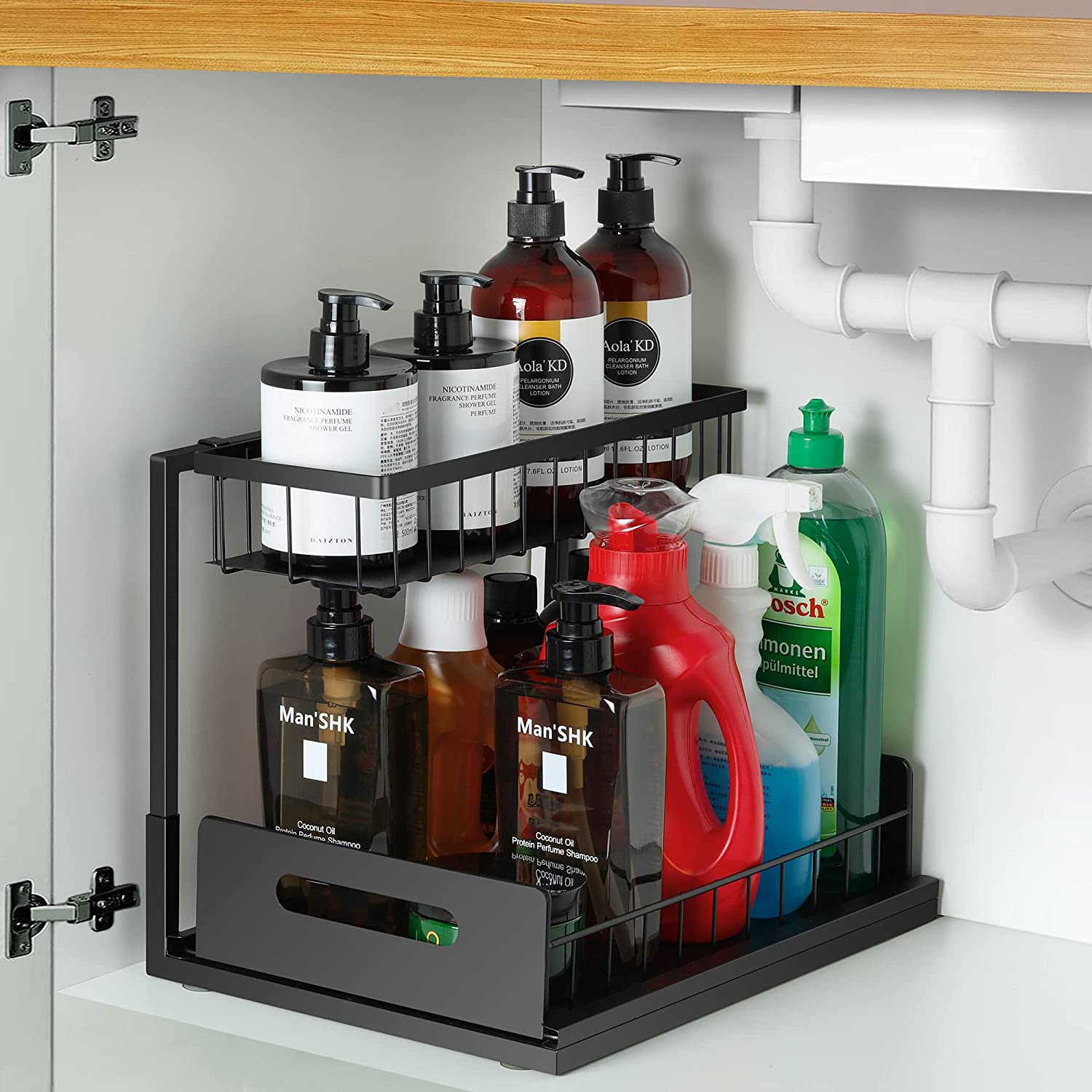 under sink storage shelf