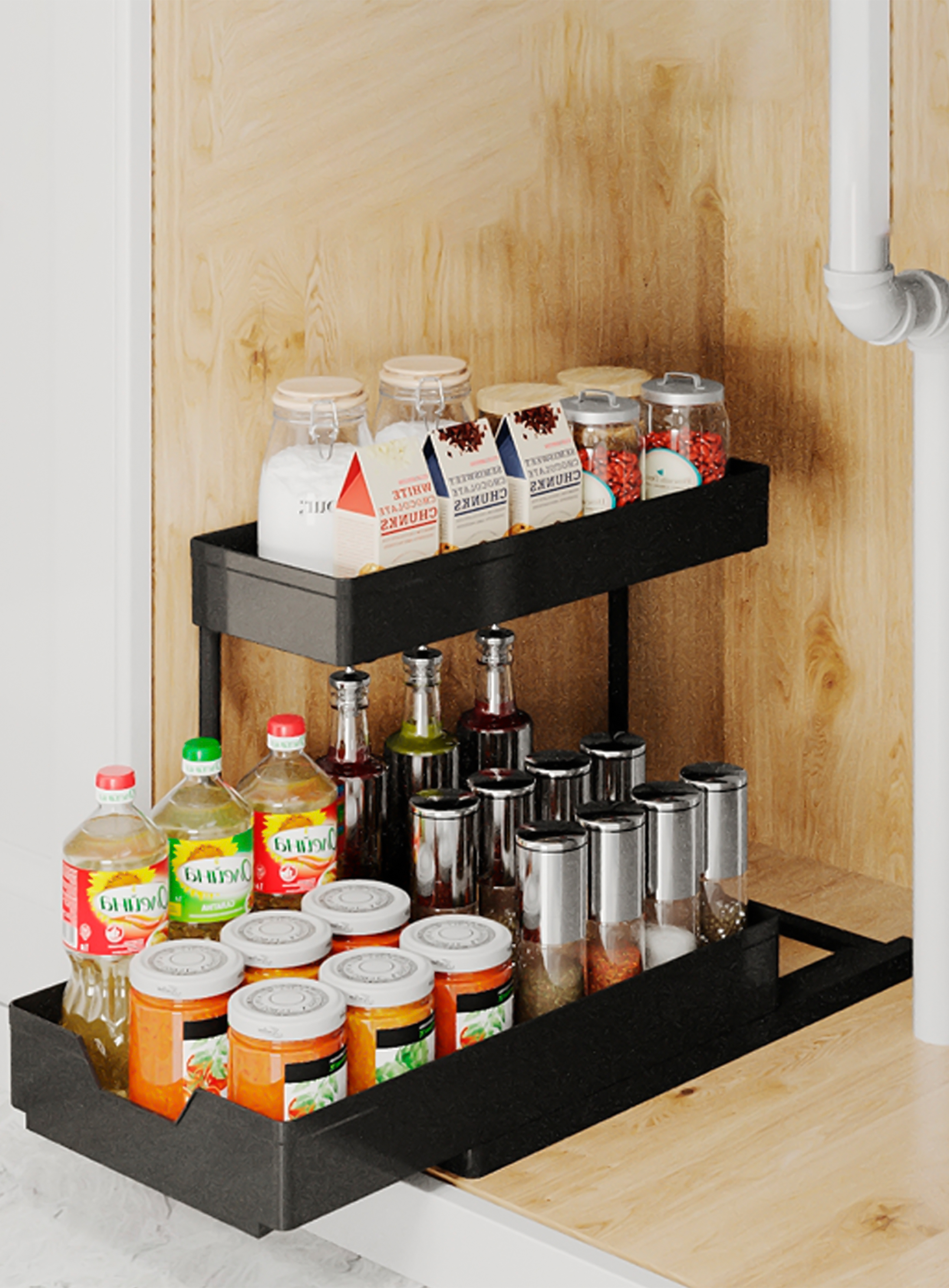 under sink storage shelf