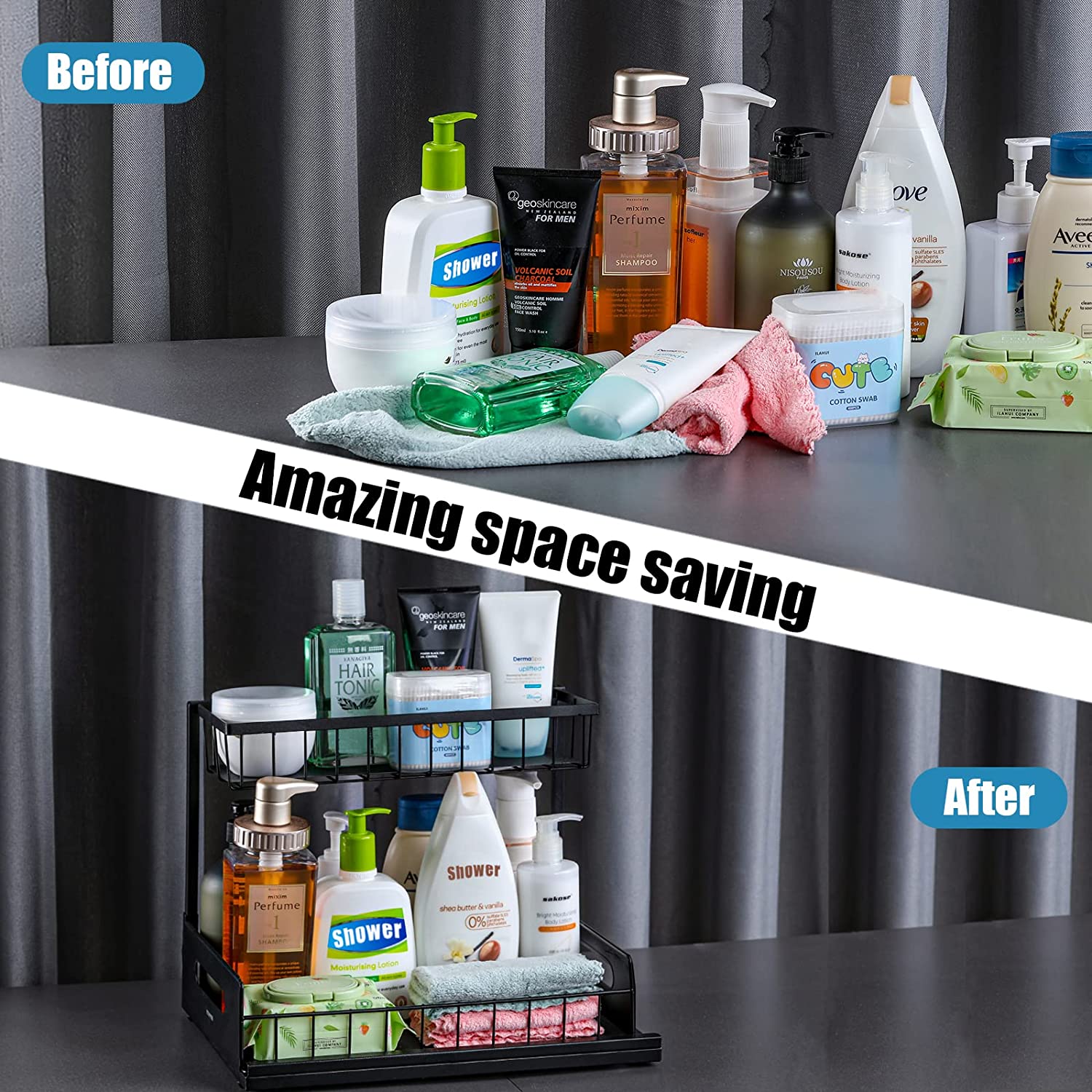 under sink storage shelf