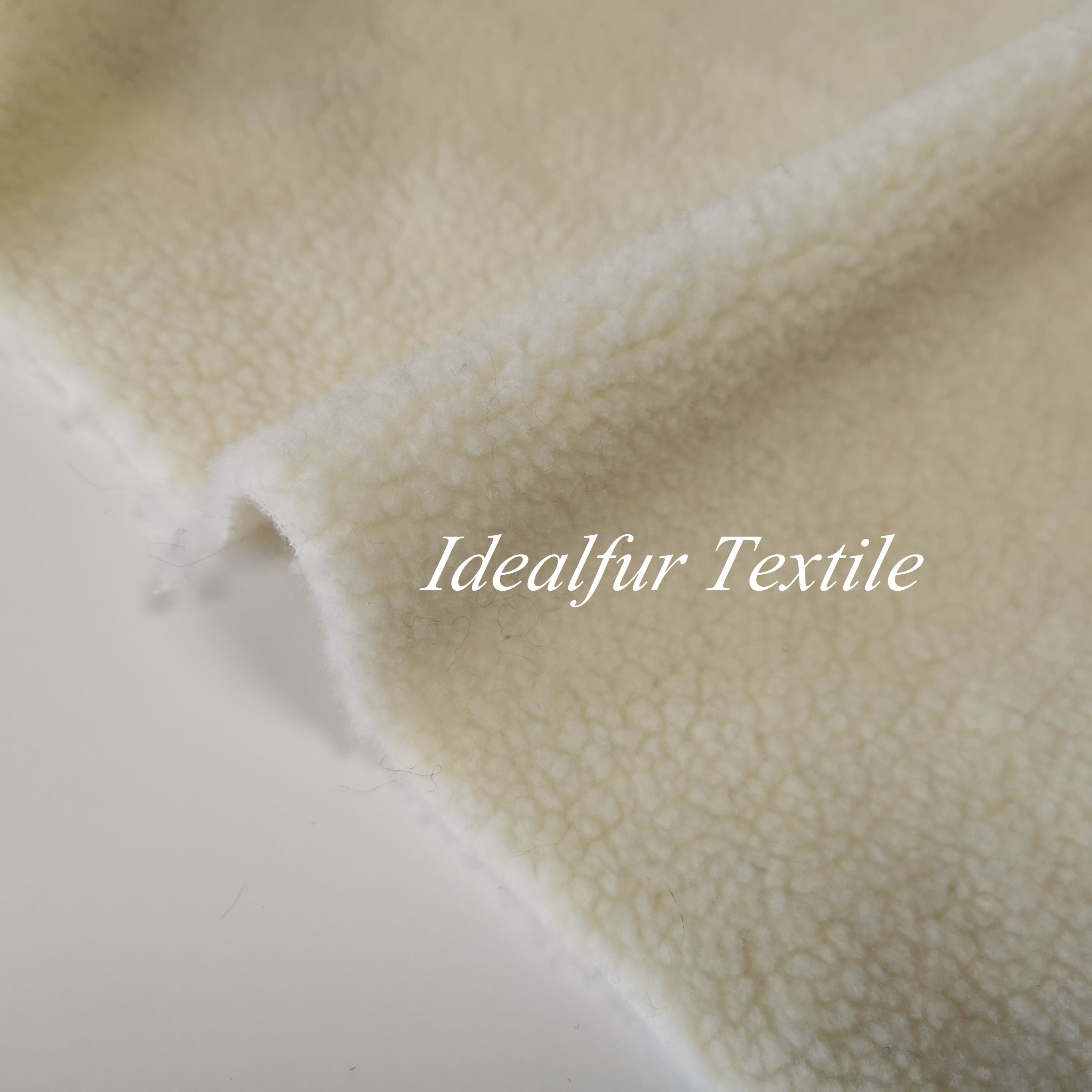 Comfortable Solid Color 100% Polyester Sherpa Fleece Fabric for Coat