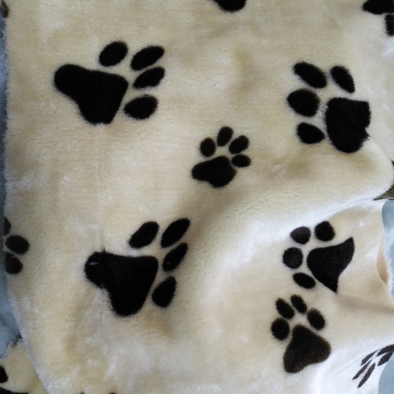paw print boa plush fur