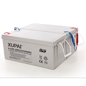 Wholesale Pakistan  12V 200AH 6-CNF(J)-200 free maintenance Gel/ AGM/ Lead acid storage battery for solar panel XUPAI brand