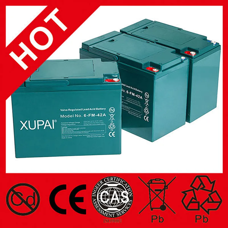 XUPAI 12V 42Ah DEEP CYCLE BATTERY - SOLAR - ELECTRIC VEHICLES